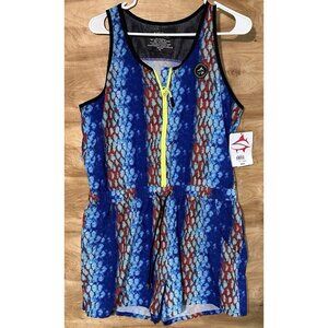 NWT Loco Skailz Performance Fishing  Romper Shorts - Sz XL Fish Quick Dry